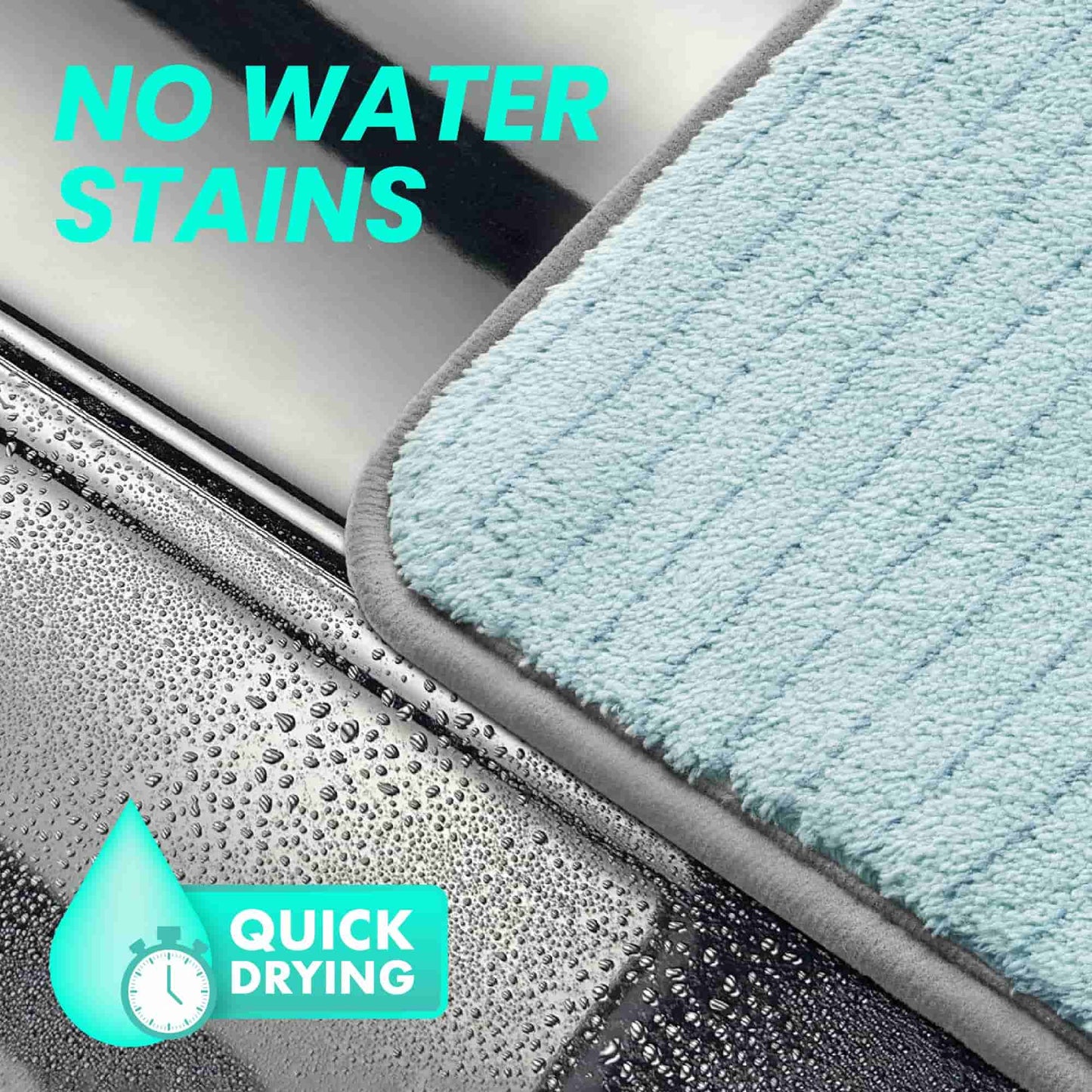 FantastiCLEAN 2-Pack Reusable Microfiber Car Drying Towels - 16"x24" Green