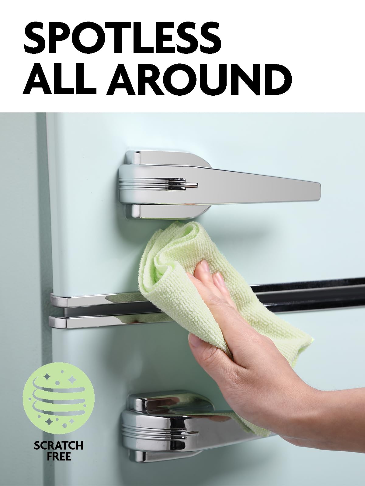 4Pcs Microfiber on a Roll Tear-Away Cleaning Towels, Reusable and Washable Cloths, for Car, House(Green )