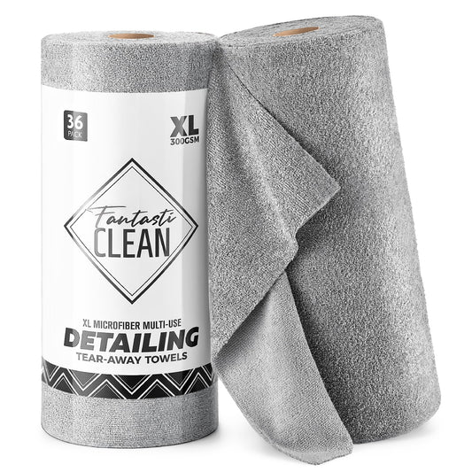 36 Pack Tear-Away Microfiber Roll（Glossy Grey）