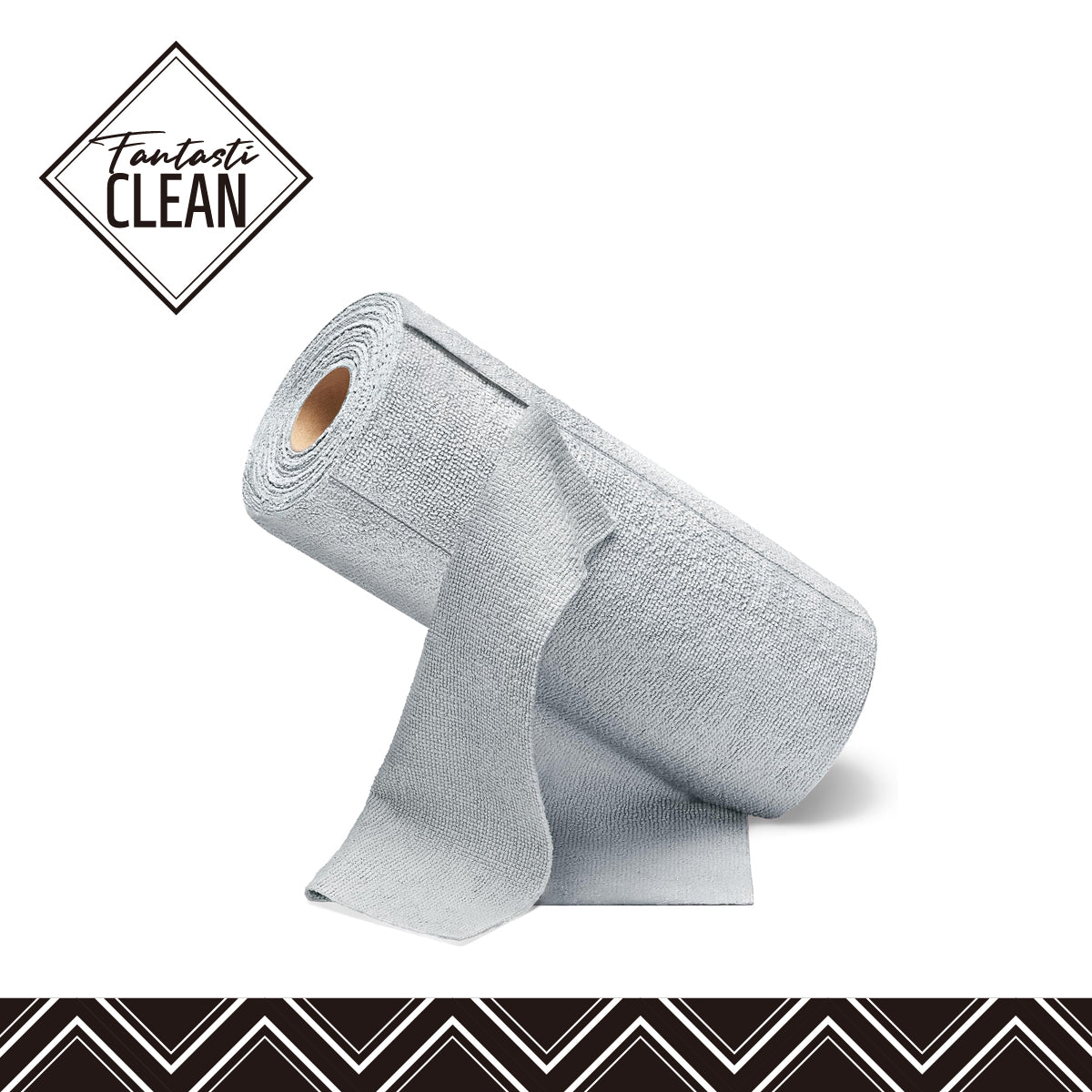 Reusable Washable 50 Pack Microfiber Rag Cleaning Cloth Tear Away Microfiber Roll Cleaning Towels for Home, Car (Grey)