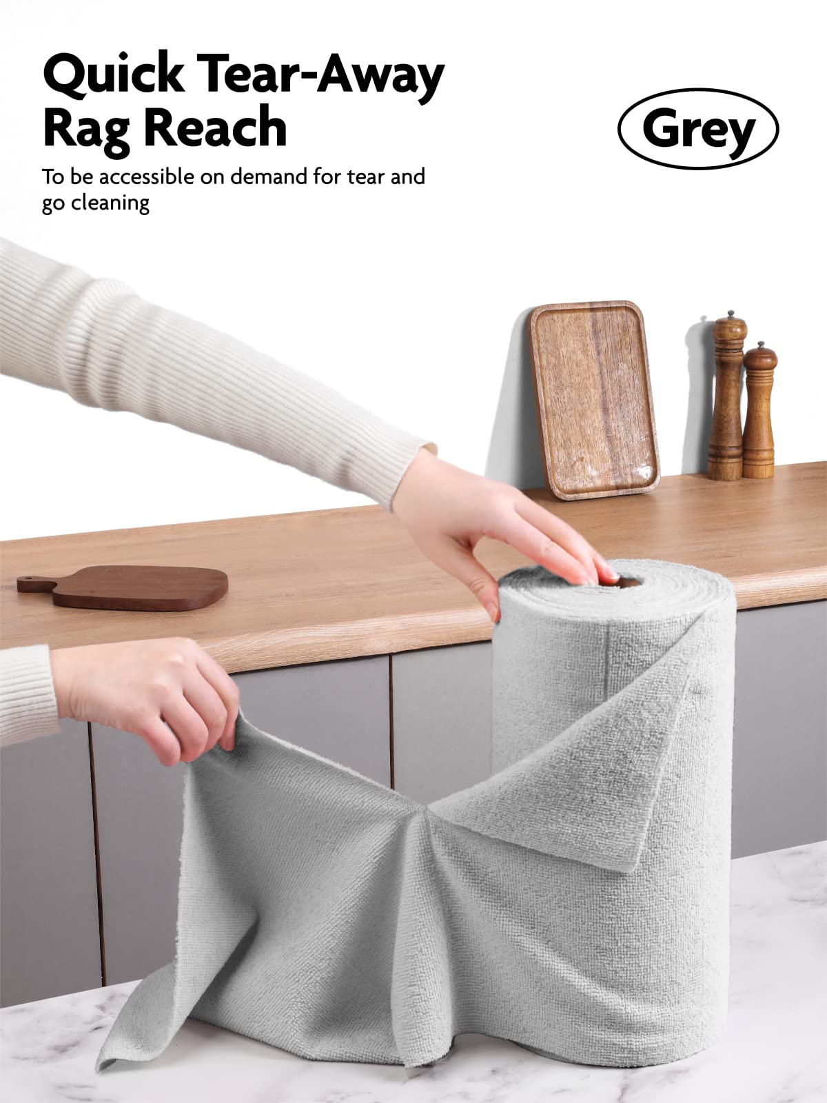 Tear-Away Cleaning Towels Roll Microfiber Dish Cloth Reusable