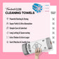 2-in-1 Luxe Microfiber Roll | 36 Pack Tear-Away Dual-Sided Towels 16"x16"(Glossy Grey)