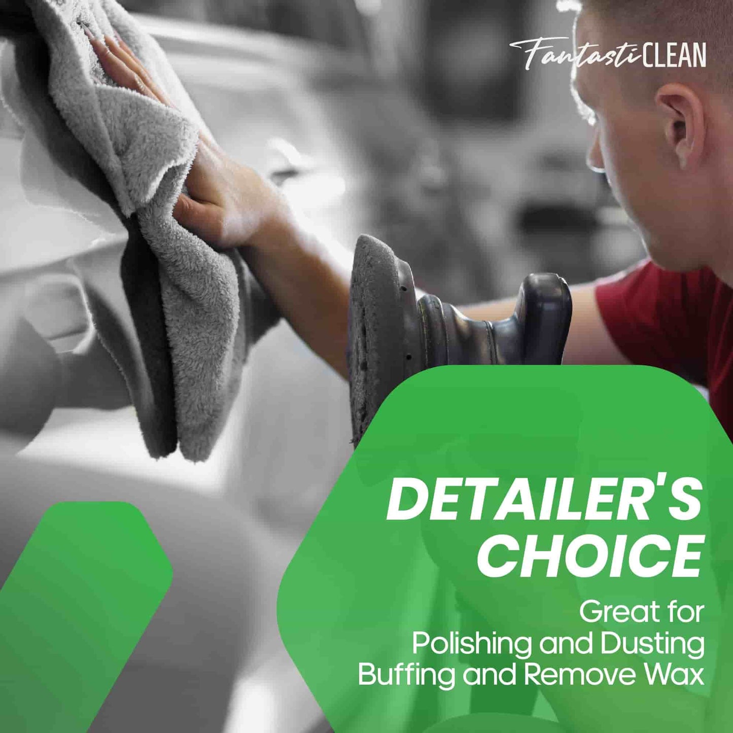 Eco-Smart Car Detailing Roll - 20 Reusable & Tear-Away Microfiber Cloths(Grey)