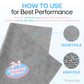 2-in-1 Luxe Microfiber Roll | 36 Pack Tear-Away Dual-Sided Towels 16"x16"(Glossy Grey)
