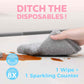 2-in-1 Luxe Microfiber Roll | 36 Pack Tear-Away Dual-Sided Towels 16"x16"(Glossy Grey)