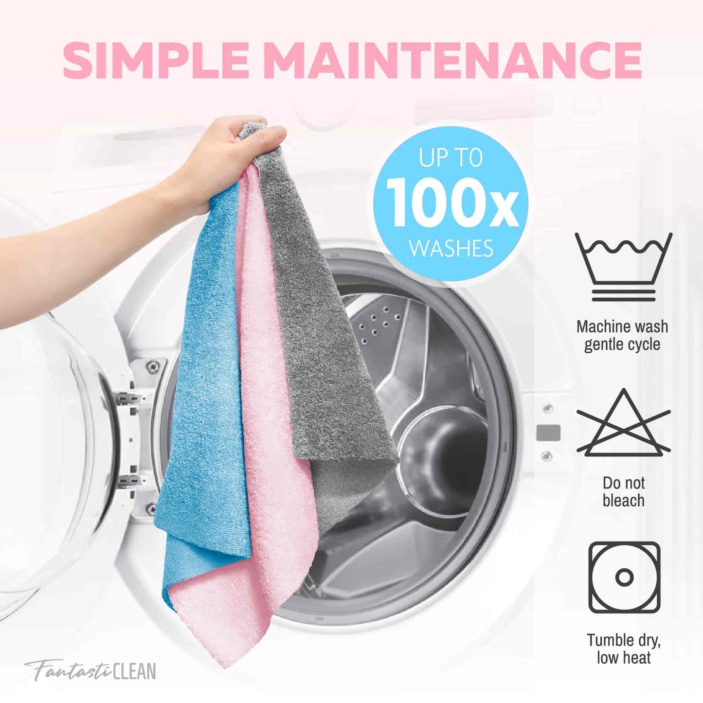 2-in-1 Luxe Microfiber Roll | 36 Pack Tear-Away Dual-Sided Towels 16"x16"(Glossy Grey)
