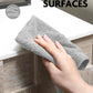 Easy Tear-Away Microfiber Cleaning Roll (150-Pack) - Satisfying, Washable & Reusable - 12"x12"(2 Rolls of Grey)