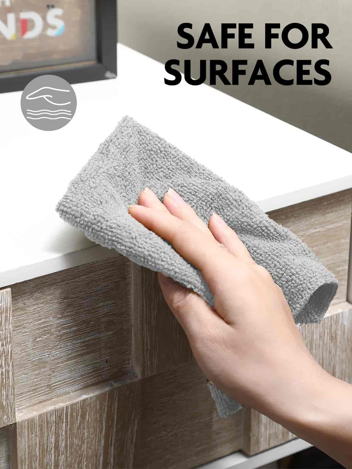 Easy Tear-Away Microfiber Cleaning Roll (150-Pack) - Satisfying, Washable & Reusable - 12"x12"(2 Rolls of Grey)