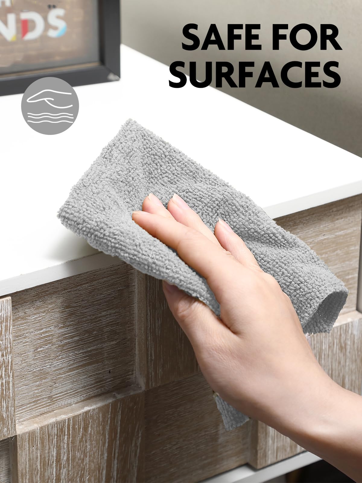 Microfiber Cleaning Cloth Rolls -150 Pack, Tear Away Microfiber Towels, 12" x 12"(2 Rolls of Grey)