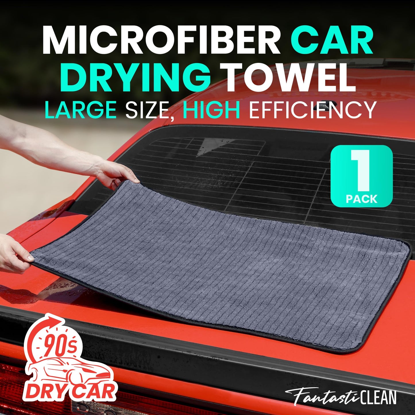 FantastiCLEAN Reusable and Washable Cloths Microfiber Cleaning Cloth- Car Drying Towels