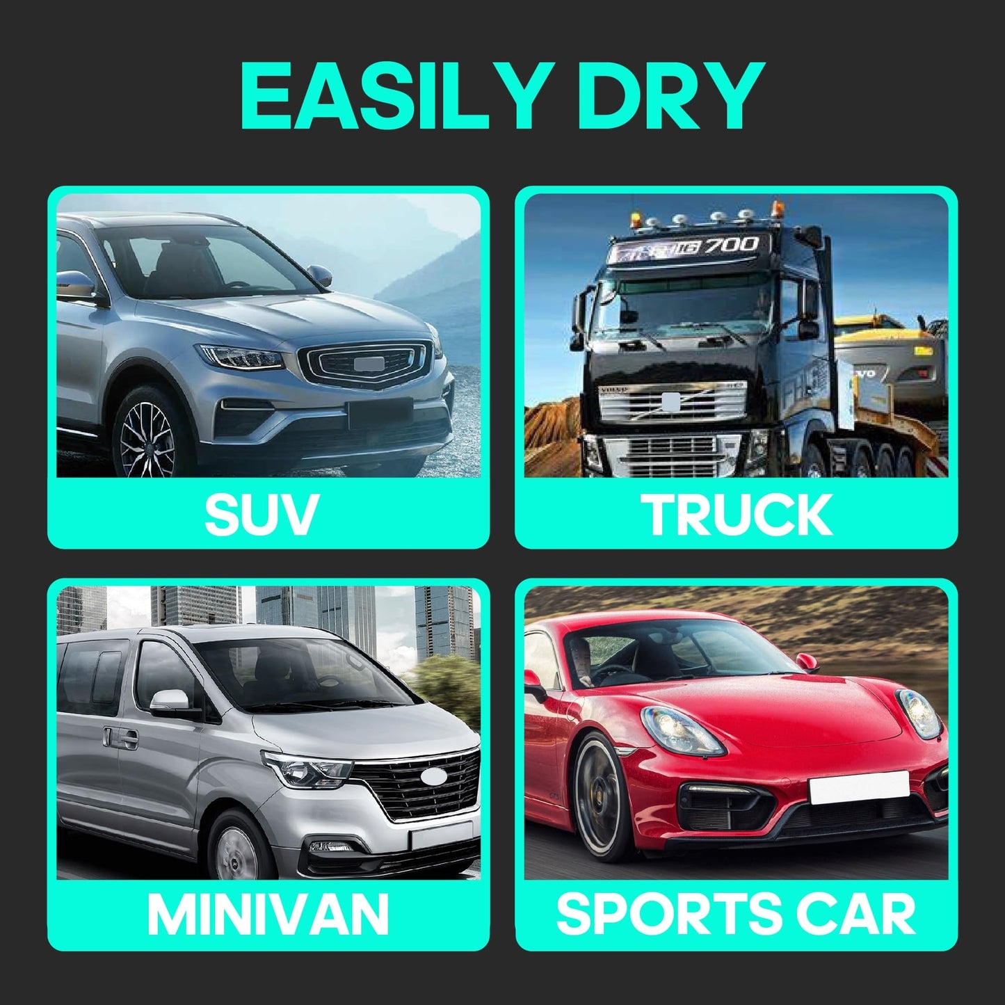 FantastiCLEAN Reusable and Washable Cloths Microfiber Cleaning Cloth- Car Drying Towels