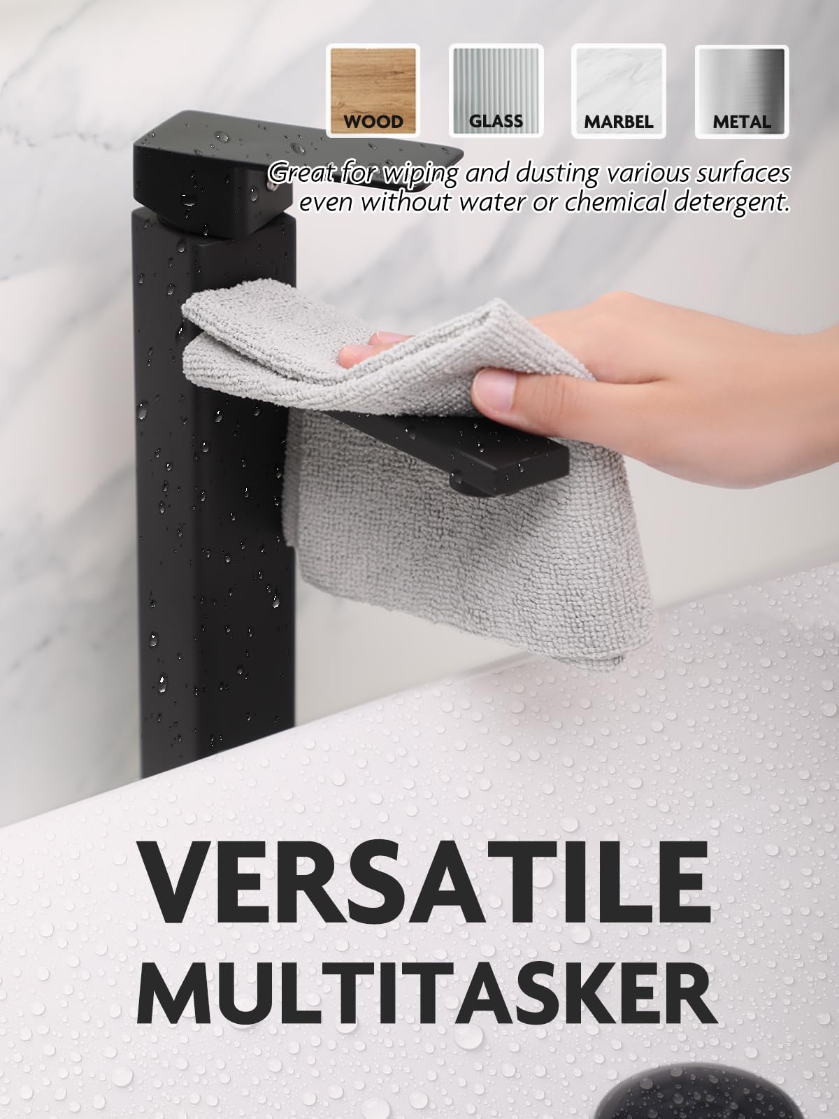 9Pcs Microfiber on a Roll Tear-Away Cleaning Towels, Reusable and Washable Cloths for Car, House(Grey)