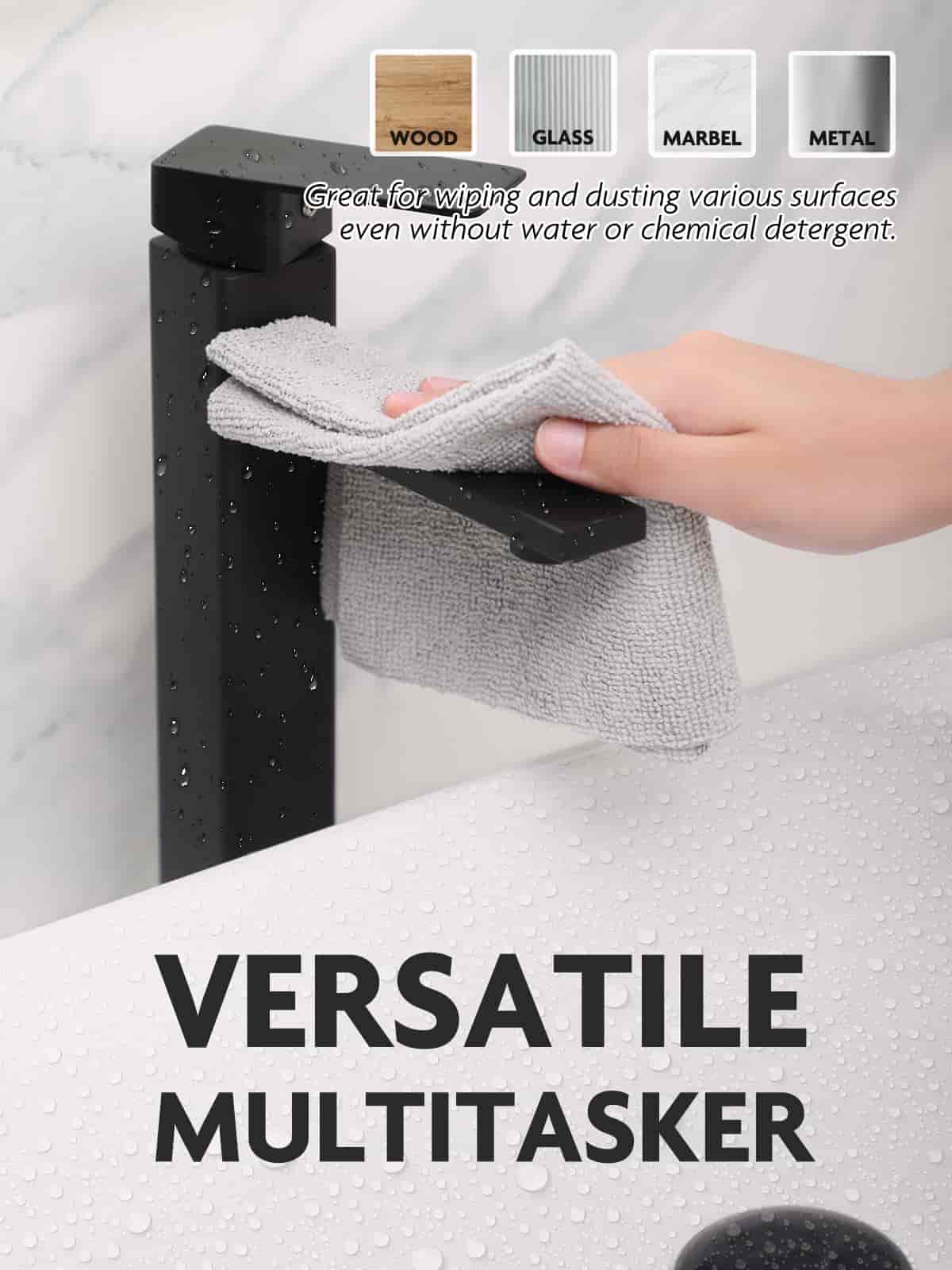Easy Tear-Away Microfiber Cleaning Roll (675-Pack) - Satisfying, Washable & Reusable - 12"x12"(Grey)