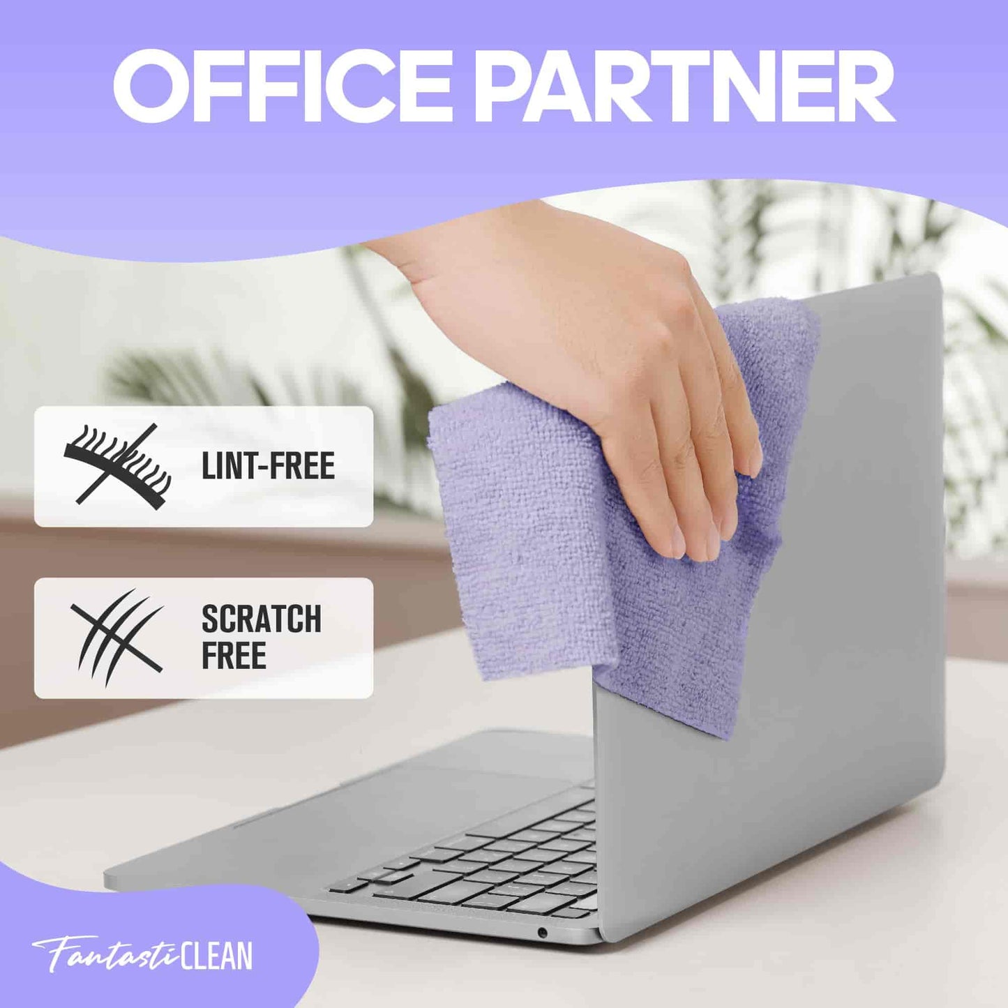 60 Pack Tear-Away Reusable Microfiber Towel Roll - Washable Kitchen Paper Towel Alternative Cleaning Rags (8"x8", Purple)