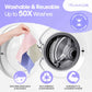60 Pack Tear-Away Reusable Microfiber Towel Roll - Washable Kitchen Paper Towel Alternative Cleaning Rags (8"x8", Purple)