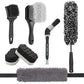 7Pcs Car Wheel Detailing Brush Kit - Soft Bristle Rim Cleaning Set