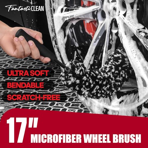 7Pcs Car Wheel Detailing Brush Kit - Soft Bristle Rim Cleaning Set