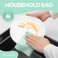 60 Pack Tear-Away Reusable Microfiber Towel Roll - Washable Kitchen Paper Towel Alternative Cleaning Rags (8"x8", Mint Green)