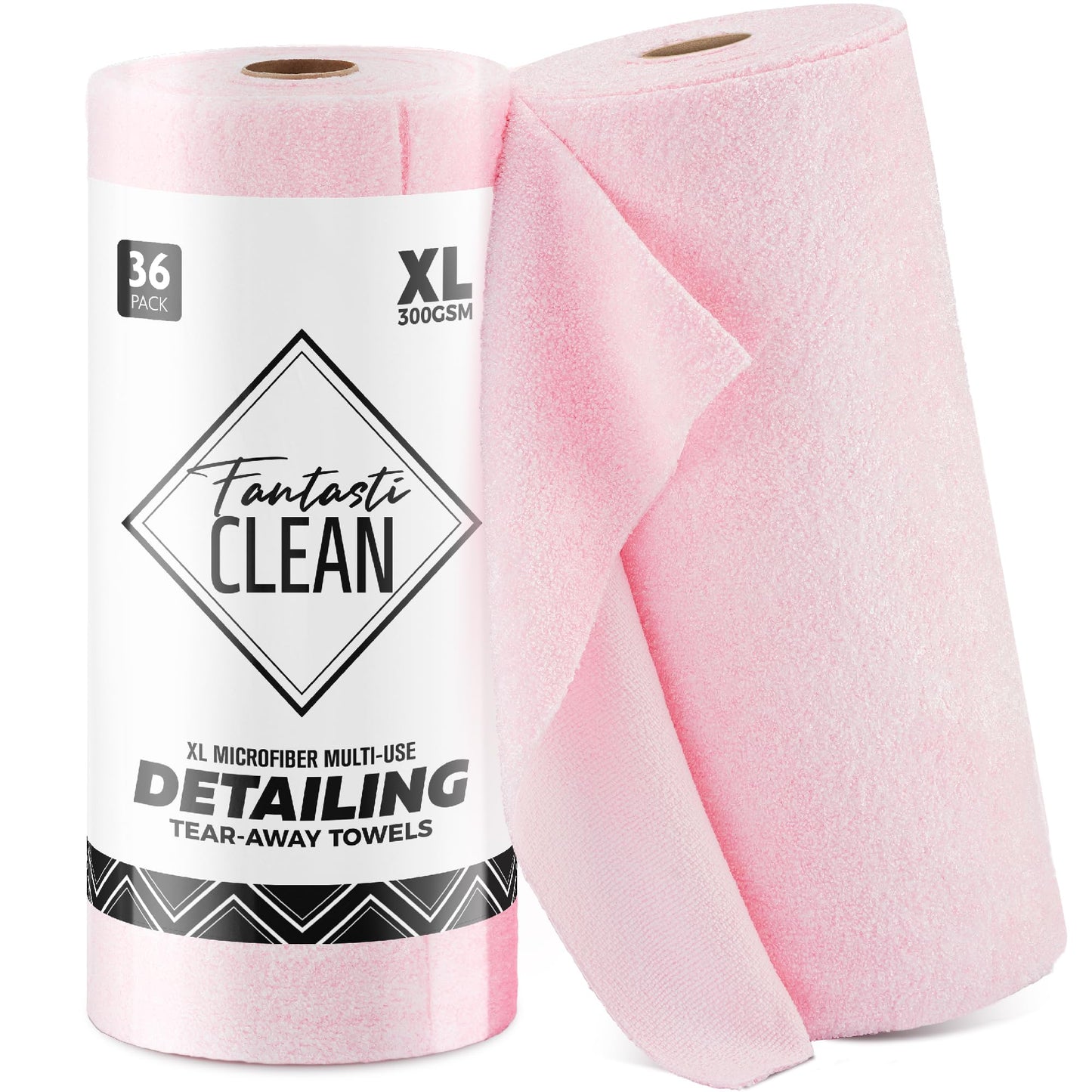 36 Pack Tear-Away Microfiber Roll（Glossy Pink）