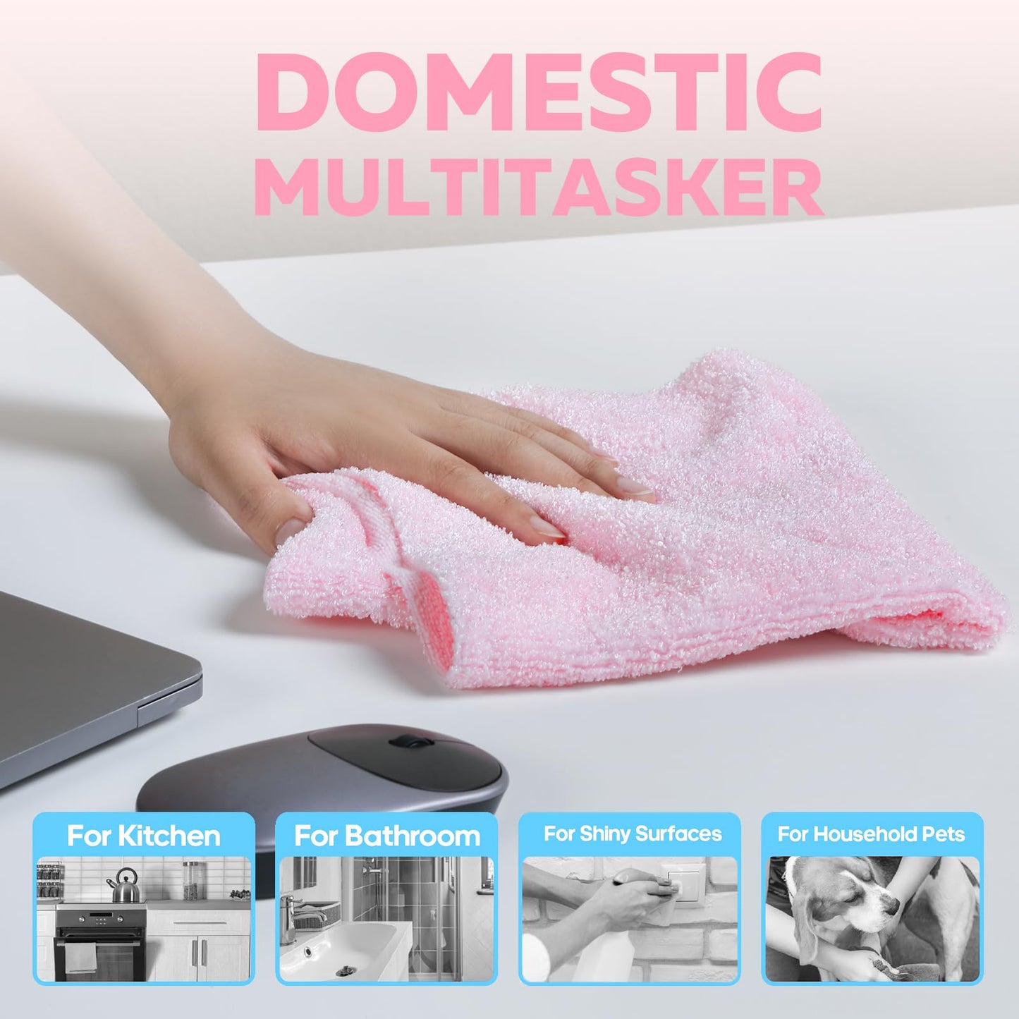 36 Pack Tear-Away Microfiber Roll（Glossy Pink）