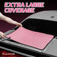 Fantasticlean Large Car Drying Towels- 2 Pack, 32‘’ by 24'' (Pink)