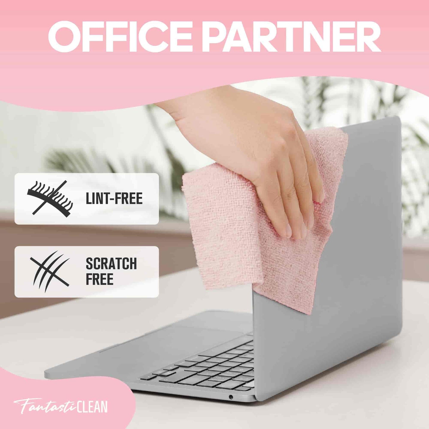 60 Pack Tear-Away Reusable Microfiber Towel Roll - Washable Kitchen Paper Towel Alternative Cleaning Rags (8"x8", Pink)