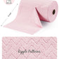 75 Pack 12" x 12" Tear Away Towels Microfiber Cleaning Cloth Roll(Pink Ripple)