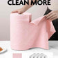 Easy Tear-Away Microfiber Cleaning Roll (150-Pack) - Satisfying, Washable & Reusable - 12"x12"(Pink)