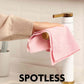 75 Pack Reusable Tear-Away Microfiber Cleaning Cloths Roll - Washable & Absorbent Kitchen Dish Towels (12"x12", Pink)