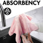 75 Pack Reusable Tear-Away Microfiber Cleaning Cloths Roll - Washable & Absorbent Kitchen Dish Towels (12"x12", Pink)