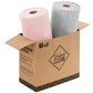 Microfiber Cleaning Cloth Rolls -150 Pack, Tear Away Microfiber Towels, 12" x 12"(Pink & Grey)