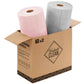 Easy Tear-Away Microfiber Cleaning Roll (150-Pack) - Satisfying, Washable & Reusable - 12"x12"(Pink & Grey)