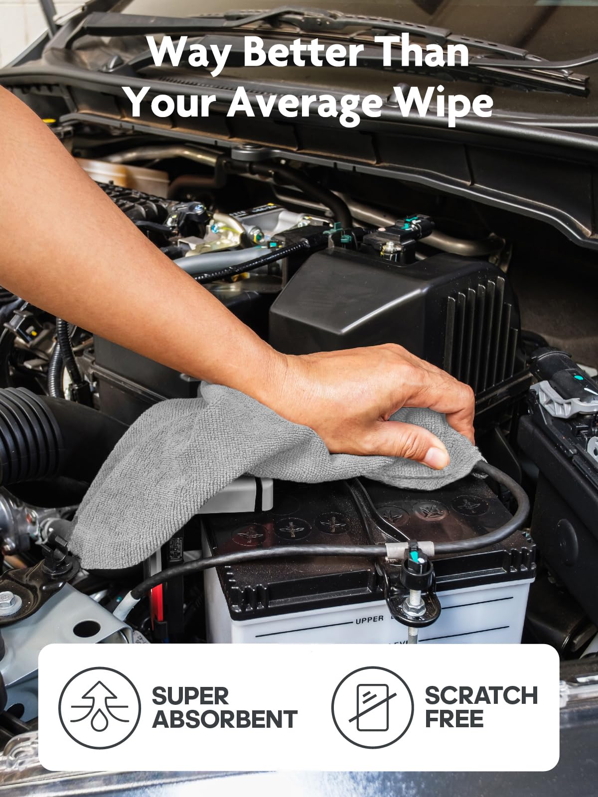 Microfiber Cleaning Cloth Rolls -150 Pack, Tear Away Microfiber Towels, 12" x 12"(Pink & Grey)