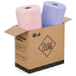 Microfiber Cleaning Cloth Rolls -150 Pack, Tear Away Microfiber Towels, 12" x 12"(Pink & Lavender)