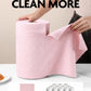 Microfiber Cleaning Cloth Rolls -150 Pack, Tear Away Microfiber Towels, 12" x 12"(Pink & Lavender)