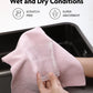40 Pack Microfiber on a Roll Tear-Away Cleaning Towels, Reusable and Washable Cloths, for Car(2 Rolls of Pink and Grayish)