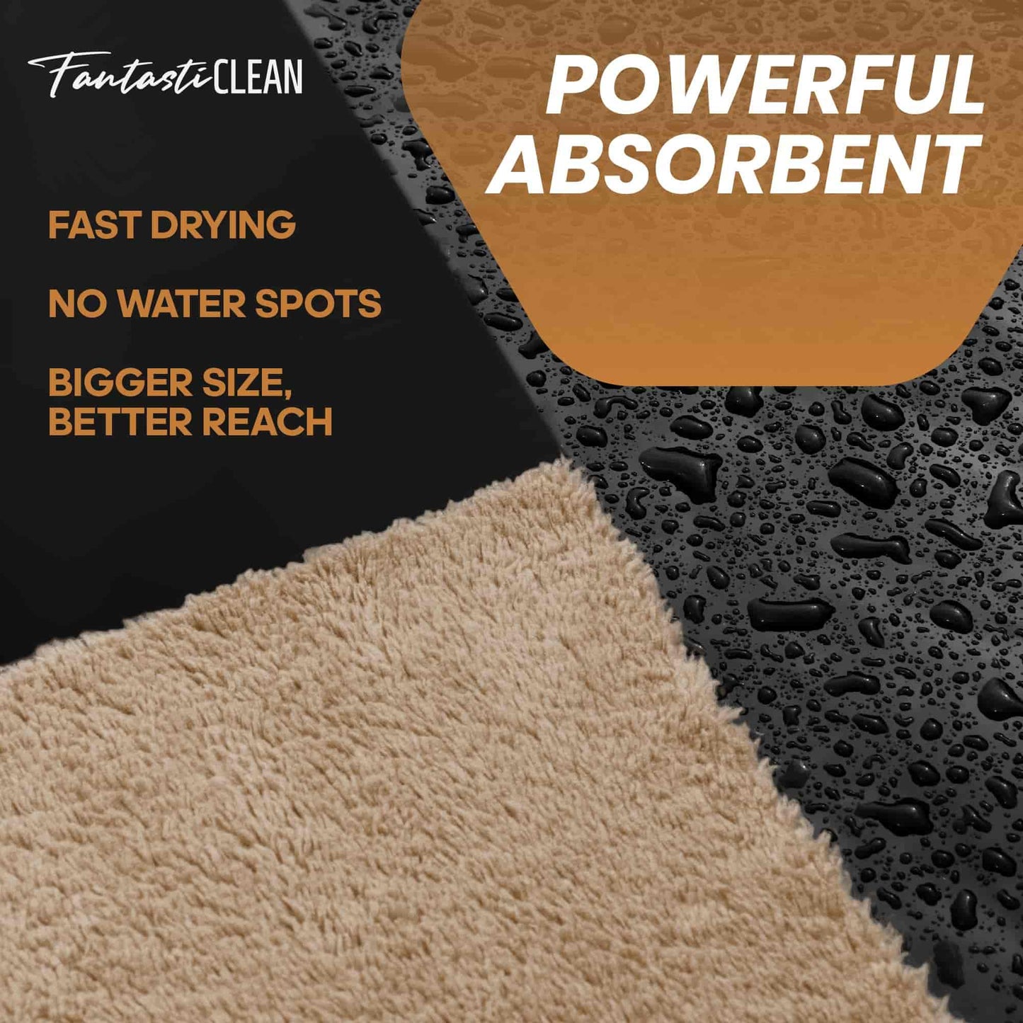 Eco-Smart Car Detailing Roll - 20 Reusable & Tear-Away Microfiber Cloths(Tan)