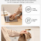 New Easy Tear-Away Microfiber Towel Roll (40-Pack) - Ultra-Absorbent, Eco-Friendly & Lint-Free - 12"x12"(TAN)