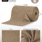 75 Pack Reusable Tear-Away Microfiber Cleaning Cloths Roll - Washable & Absorbent Kitchen Dish Towels (12"x12", Tan)