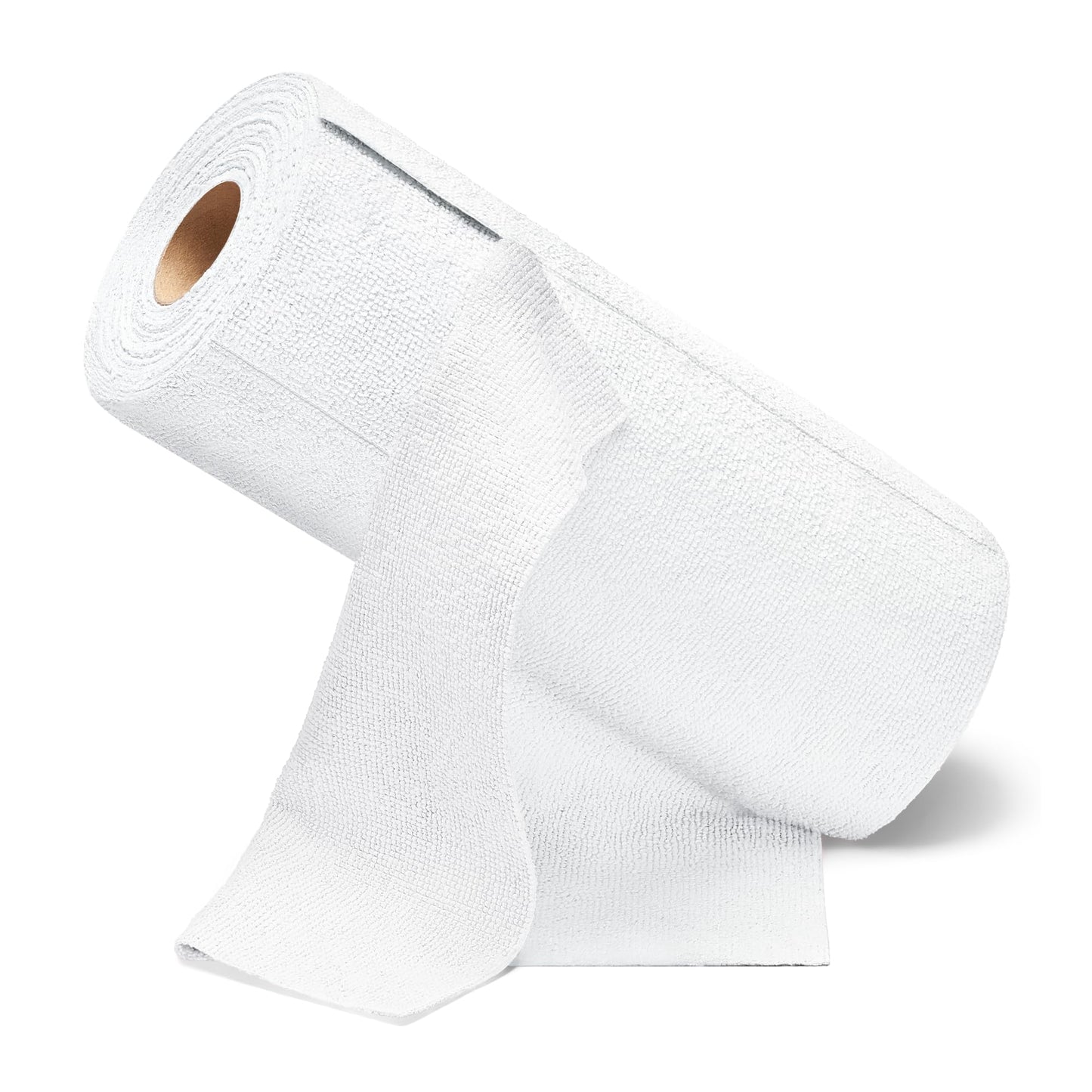 Washable 50 Pack 175gsm Microfiber Rag Cleaning Cloth Tear Away Microfiber Roll Cleaning Towels for Home, Car (White)