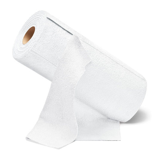 Washable 50 Pack 175gsm Microfiber Rag Cleaning Cloth Tear Away Microfiber Roll Cleaning Towels for Home, Car (White)