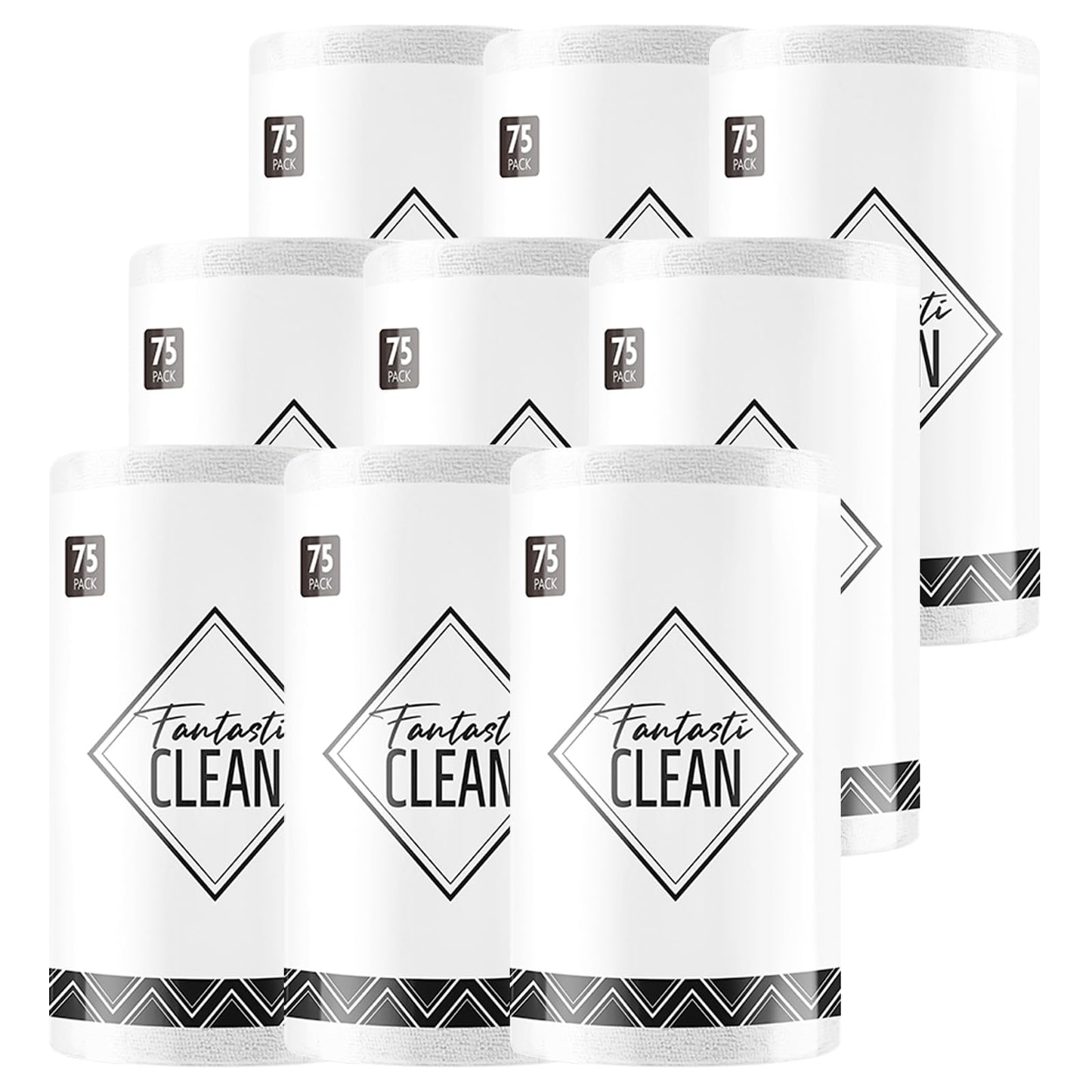 9Pcs Microfiber on a Roll Tear-Away Cleaning Towels, Reusable and Washable Cloths for Car, House(White)