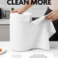 Easy Tear-Away Microfiber Cleaning Roll (675-Pack) - Satisfying, Washable & Reusable - 12"x12"(White)