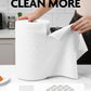 Microfiber Cleaning Cloth Rolls -150 Pack, Tear Away Microfiber Towels, 12" x 12"(White and Dimgray)