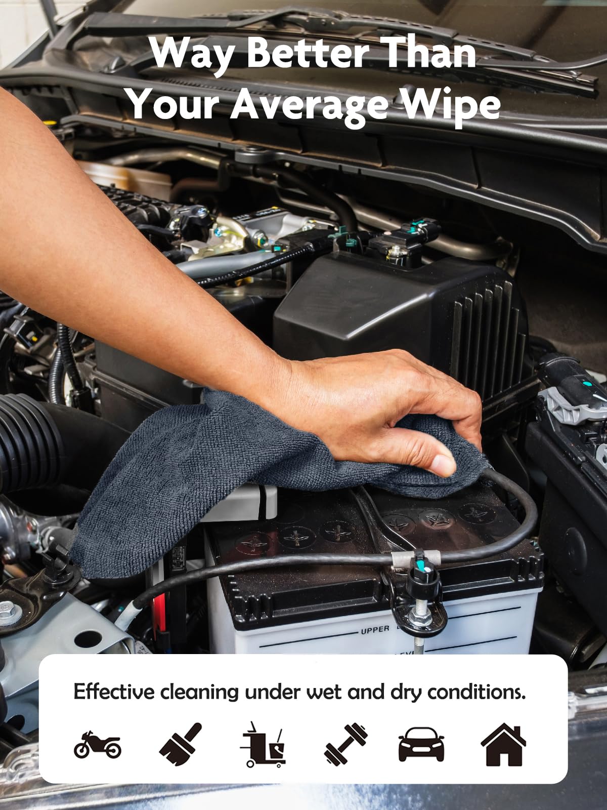 Microfiber Cleaning Cloth Rolls -150 Pack, Tear Away Microfiber Towels, 12" x 12"(White and Dimgray)