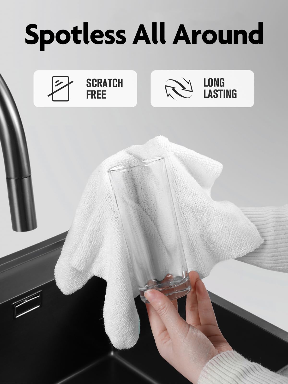 2-in-1 Eco-Roll Set | 60 Reusable Tear-Away Towels - White & Blue
