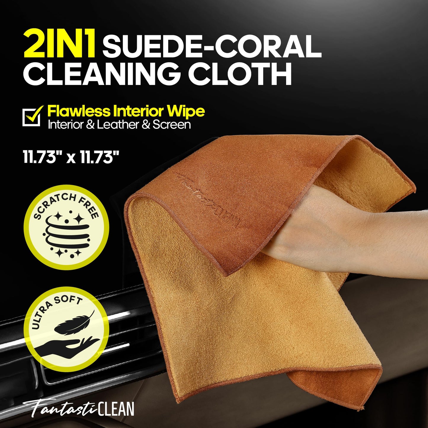 9PCS Car Interior Detailing Cleaning Auto Detailing Brush Set for Leather, Seats & Interior Cleaning