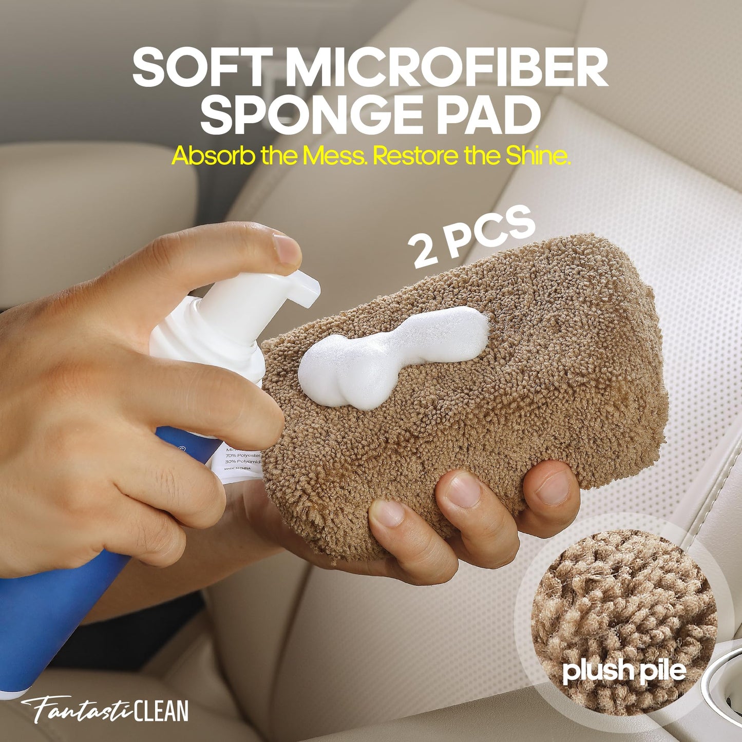 9PCS Car Interior Detailing Cleaning Auto Detailing Brush Set for Leather, Seats & Interior Cleaning