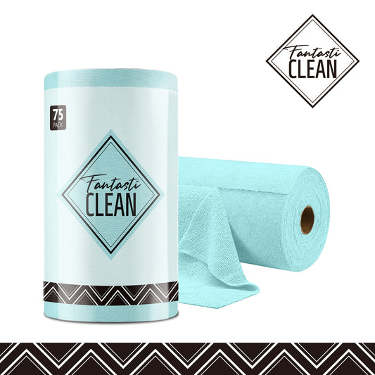 Microfiber on a Roll Tear-Away Cleaning Towels, Reusable and Washable Cloths, for Car, House